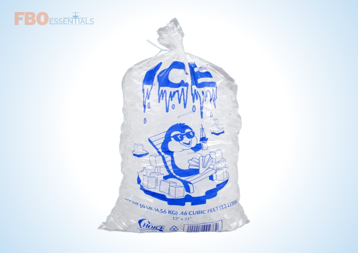 10 lb. Clear Plastic Ice Bag with Ice Print - 1000/Case image 0