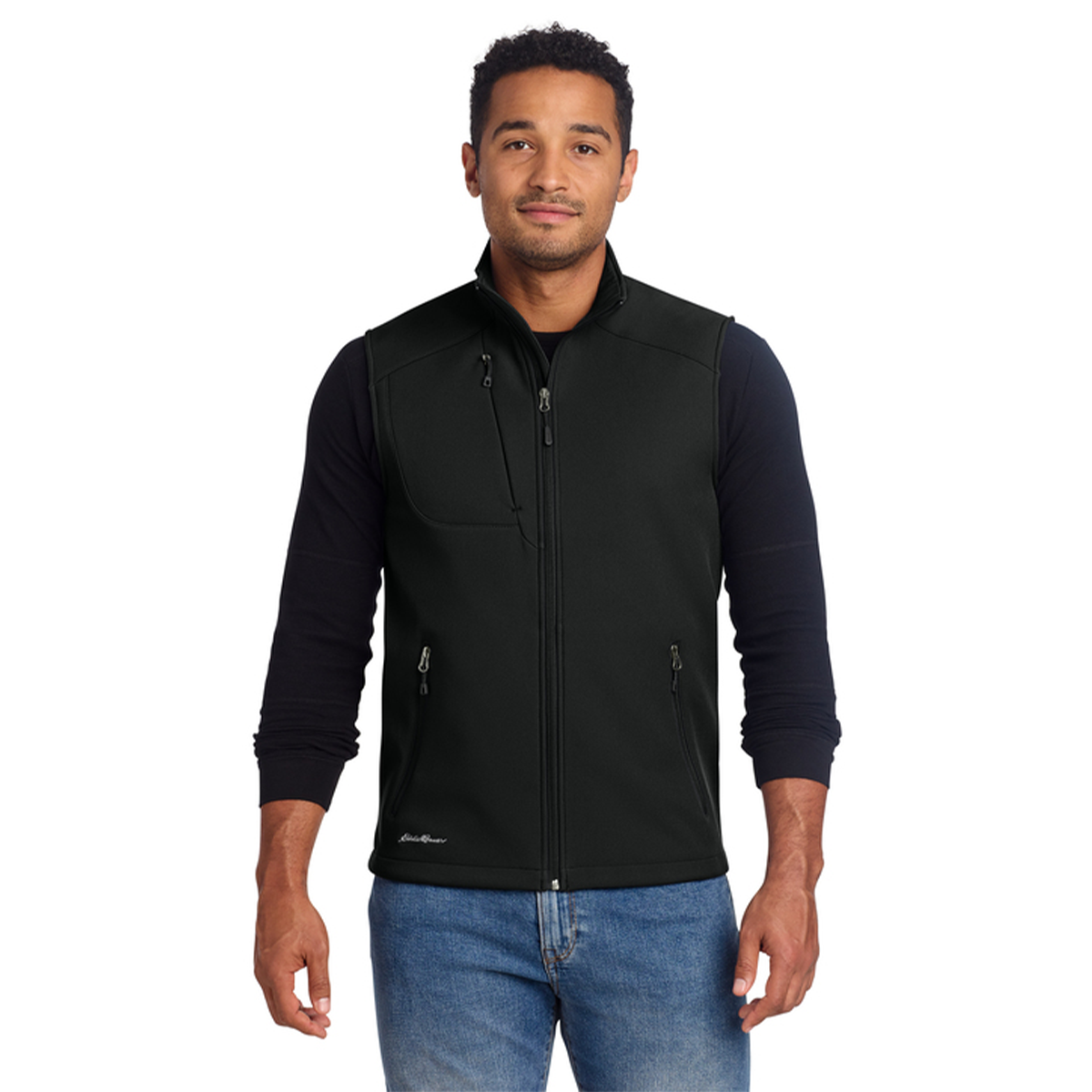 Black Eddie Bauer Stretch Soft Shell Vest