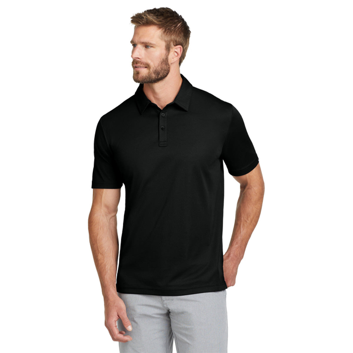 Black TravisMathew Oceanside Solid Polo