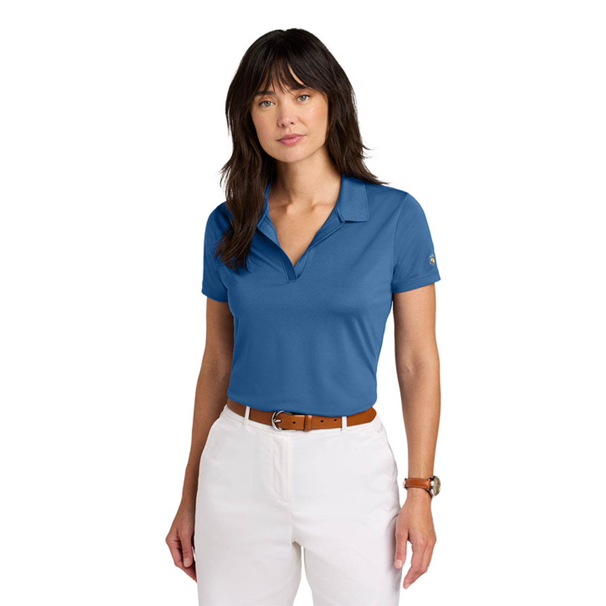 Blue Women’s Mesh Pique Performance Polo
