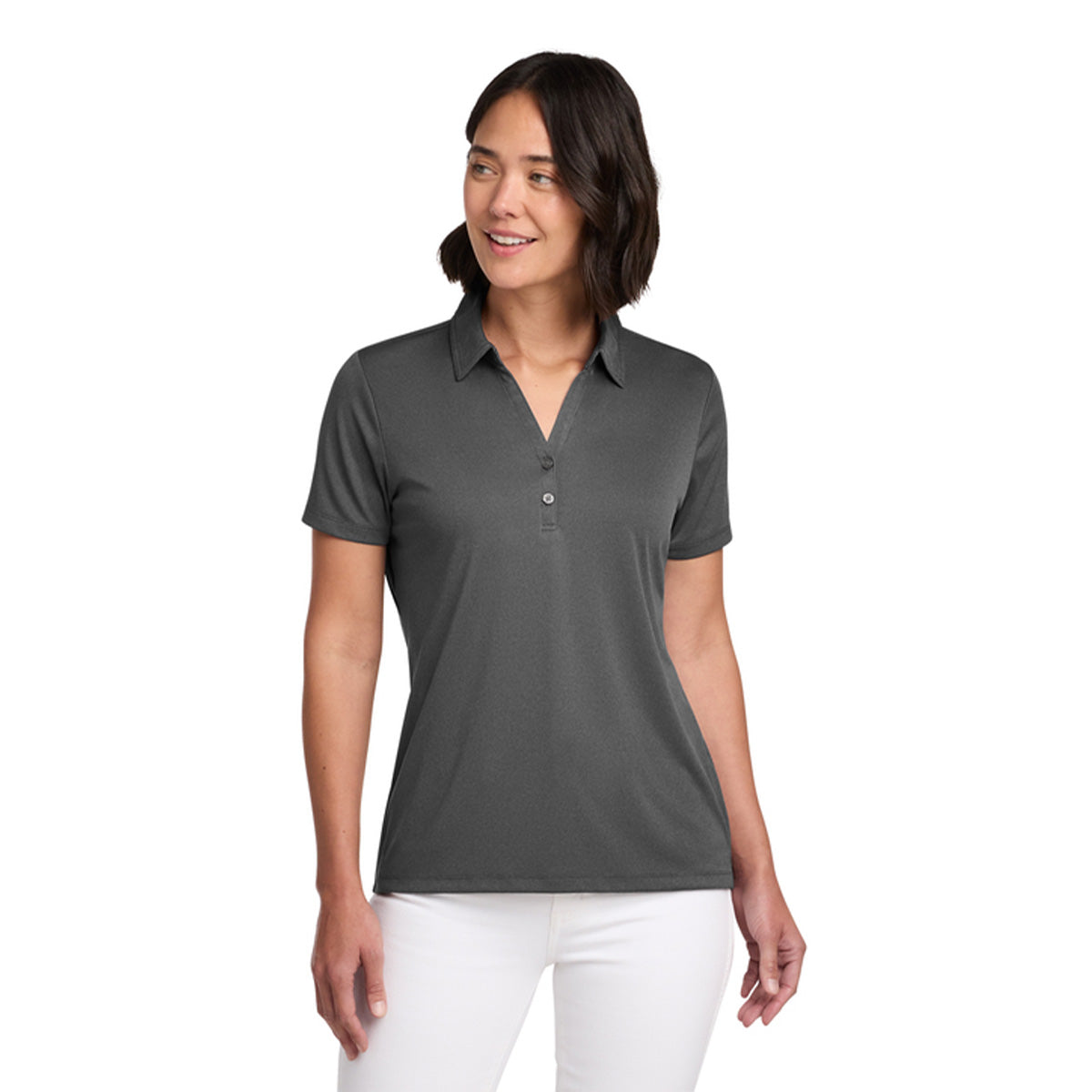 Dark gray TravisMathew Women's Coto Performance Polo
