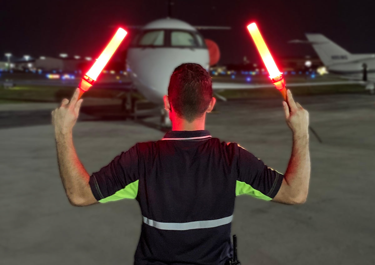 Heavy Duty Marshalling Aviation Lighted Wand