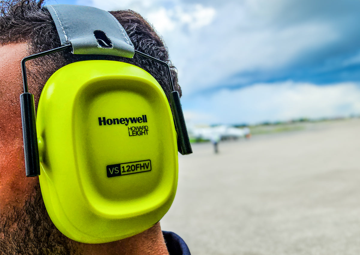 Hi-Vis Yellow Folding Passive Earmuff