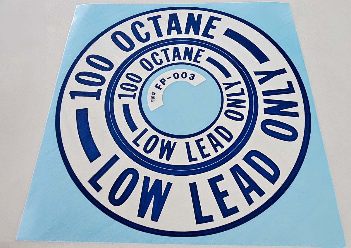 100 Octane Low Lead Only Decal image 1