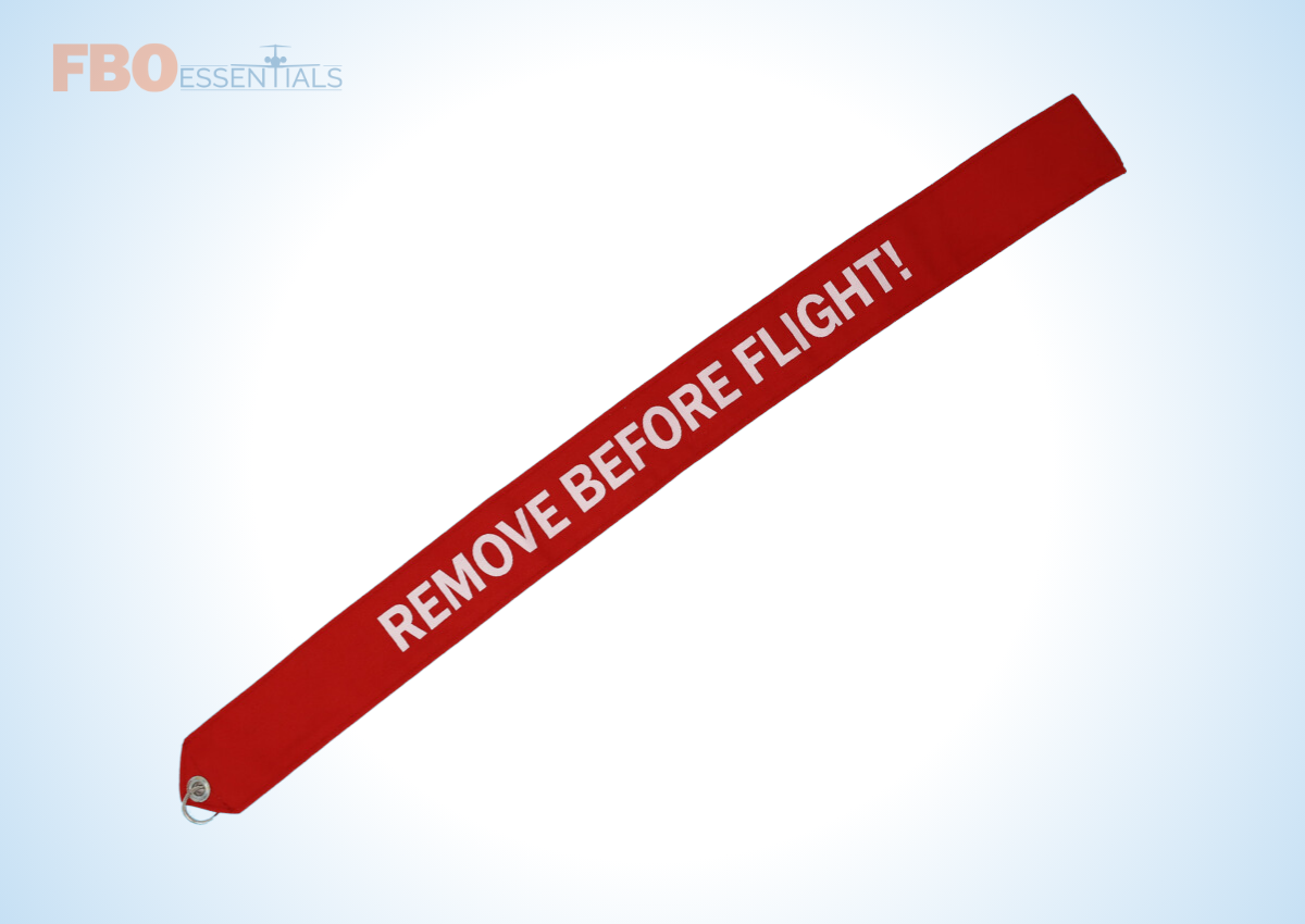 24” Remove Before Flight Flag – Red Flag with Metal Ring image 0