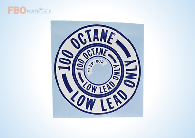 100 Octane Low Lead Only Decal image 0