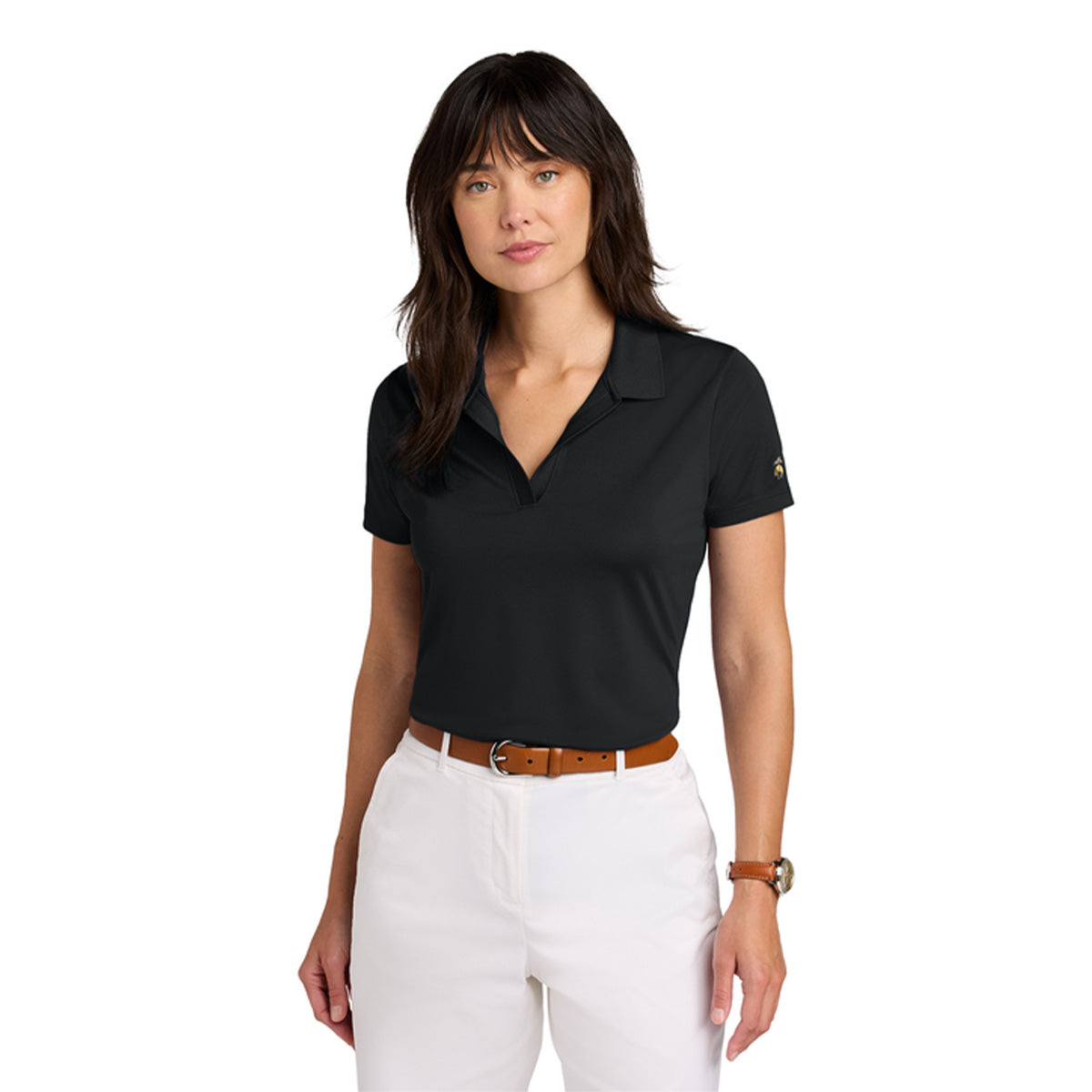 Black Women’s Mesh Pique Performance Polo