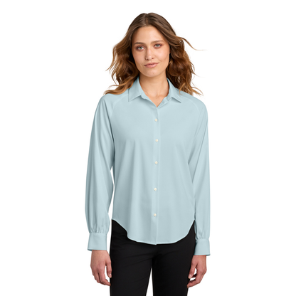 Blue Mercer+Mettle Women’s Long Sleeve Buttery Soft Blouse