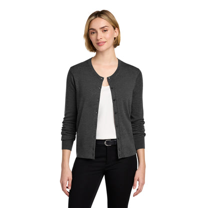 gray merino cardigan sweater