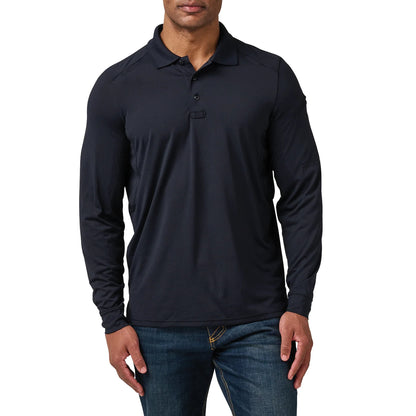 Heelios blue long sleeve polo shirt 