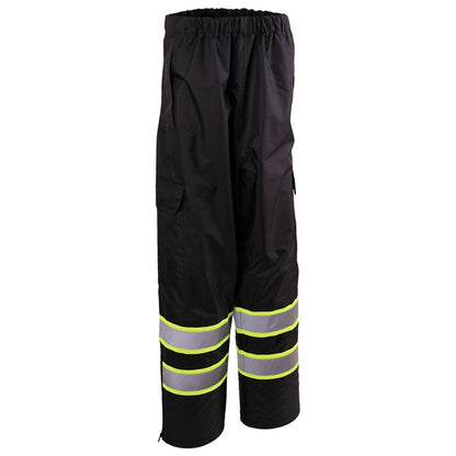 Hi Vis Rain Suit Waterproof Black Pants