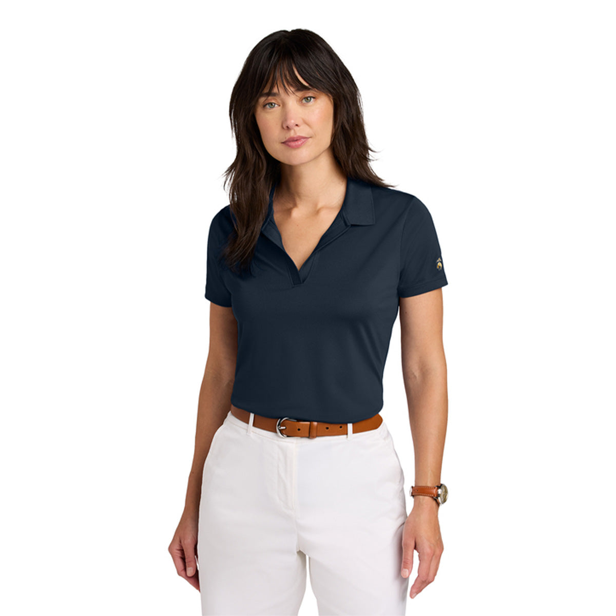 Navy Blue Women’s Mesh Pique Performance Polo