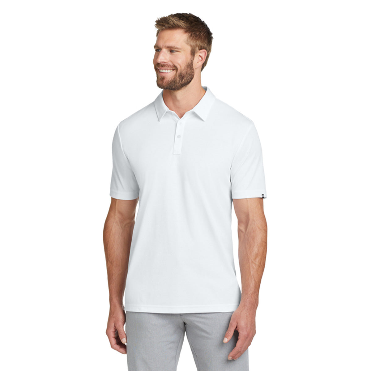 White TravisMathew Oceanside Solid Polo