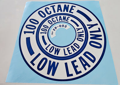 100 Octane Low Lead Only Decal image 1